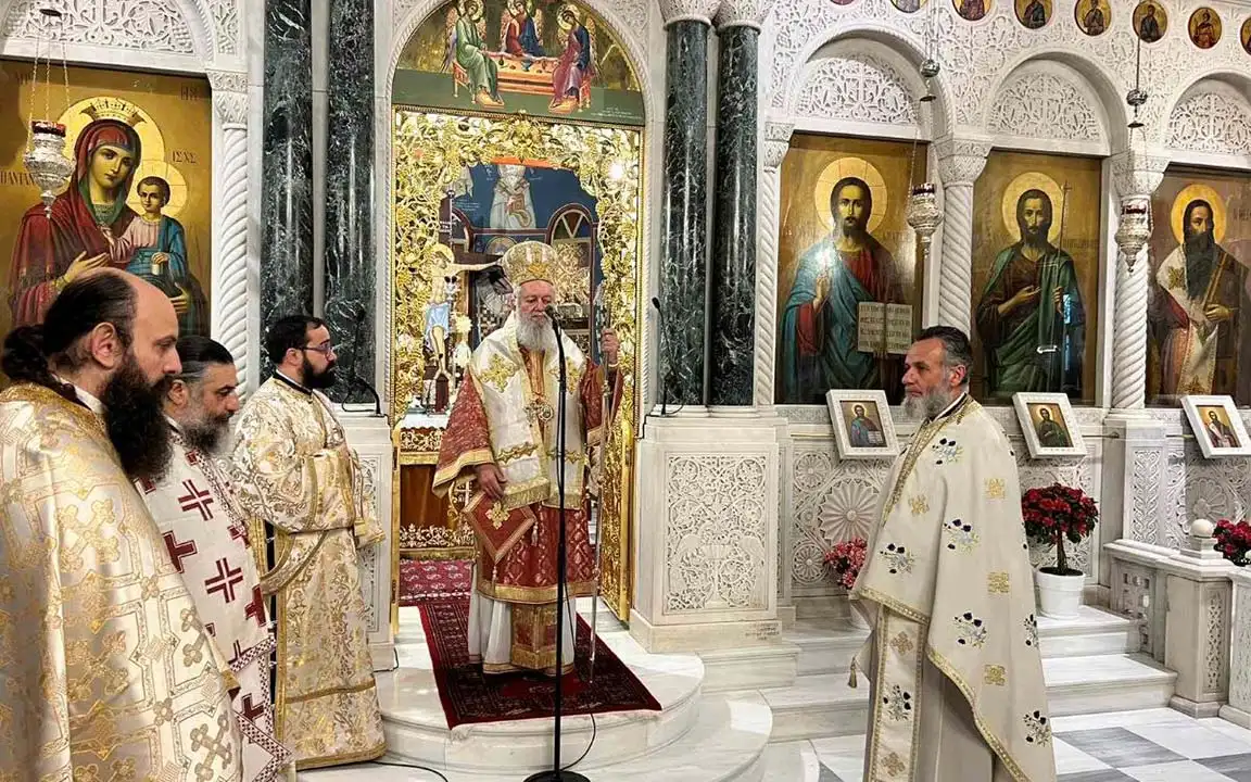 Ο Μητροπολίτης Χαλκίδος στο Ιερό Προσκύνημα του Οσίου Ιωάννου του Ρώσσου στο Ν. Προκόπι