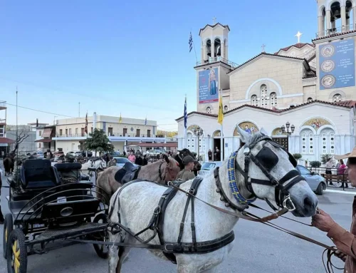 “TELETHRION” Equestrian Club Honored the 100 years of Saint John the Russian in Evia